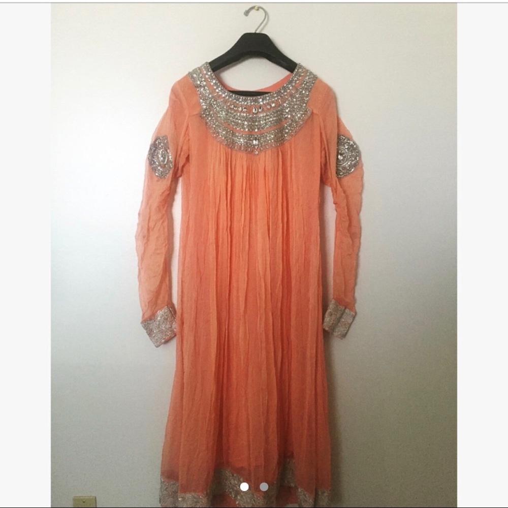 Peach Pakistani Formal Dress